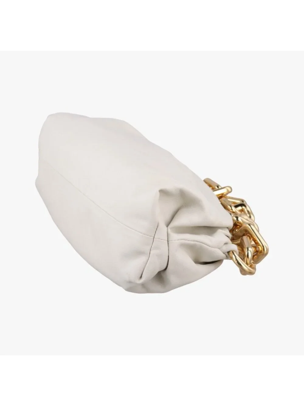 Bottega Veneta the Chain Pouch White Lambskin